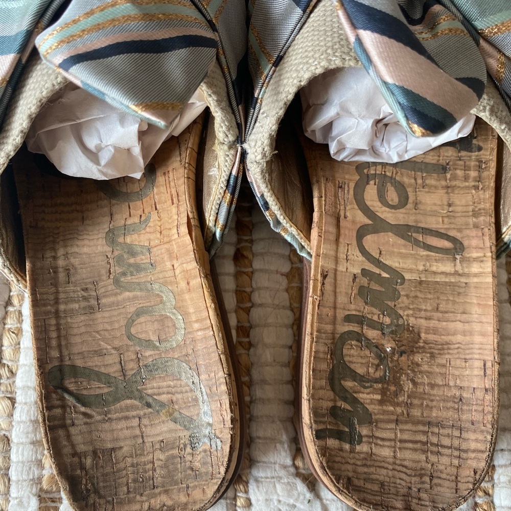 Sam Edelman Multicolor Striped Sandal Slides - Picture 2 of 7